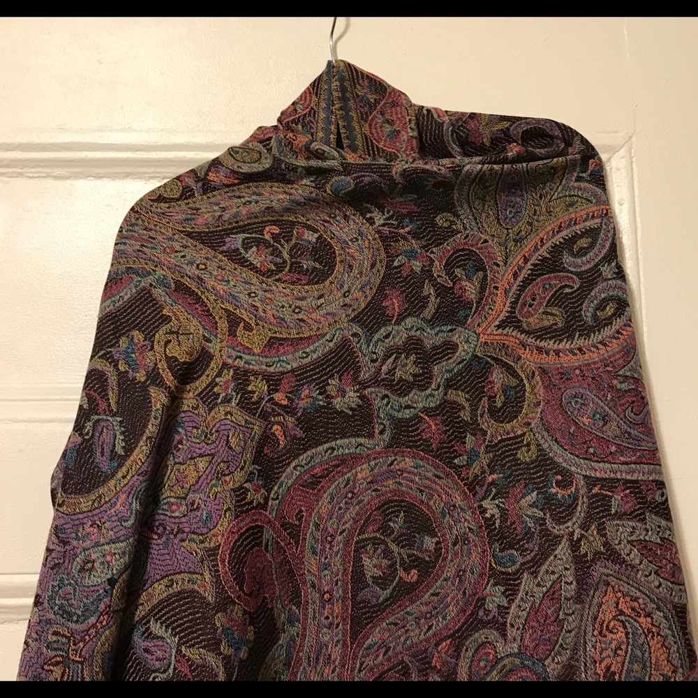 NWOT. Modern Expressions Multicolor Paisley scarf. - Picture 2 of 9
